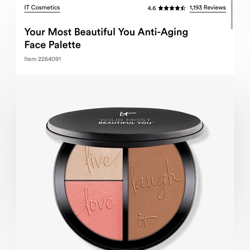 It cosmetics face palette